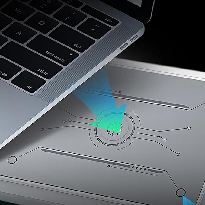 Transportable Play Notebook Refrigerating Pad Semiconductor Technology 3 Speed Modes Permanent Aluminum Construction ABS Aluminum Laptop Refrigerating Fan