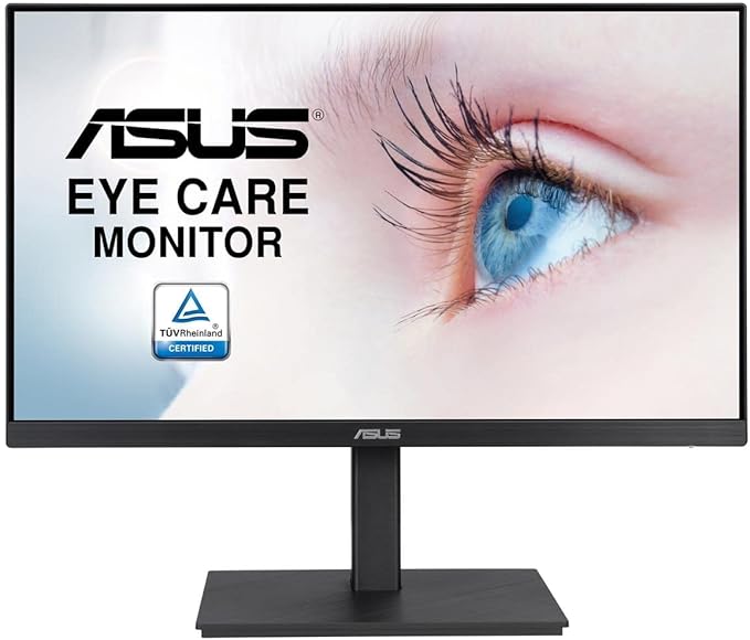 ASUS 27” 1080P Monitor (VA27EQSB) - Full HD IPS 75Hz Adaptive-Sync Speakers Eye Care Low Blue Light (Renewed)