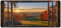 Autumn Window View Desk Mat Desk Pad Large Mouse Pad Anti-Slip Big Mousepad with Stitched Edges Computer Mouse Pads for Gaming Home Office Work 16x36
