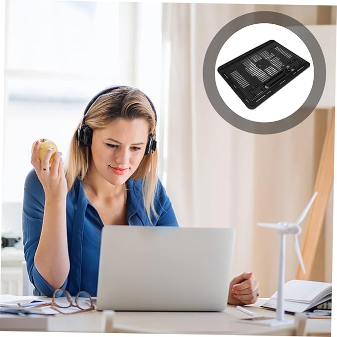 Ergonomic Cooling Pad Metal Mesh Silent Fan Stand Gaming Fan Cooling Pad