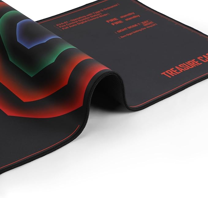 Mouse pad - Evangelion-Inspired AT Field Core Design Large 35.4x15.7 Octagonal Sci-Fi Graphics