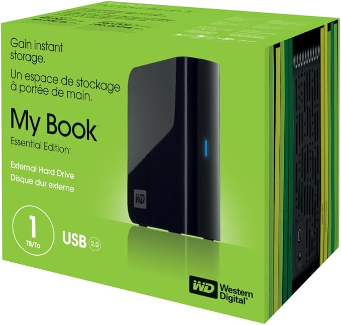 Western Digital My Book Essential 1 Terabyte (1TB) USB 2.0 3.5 External Hard Drive (Black)
