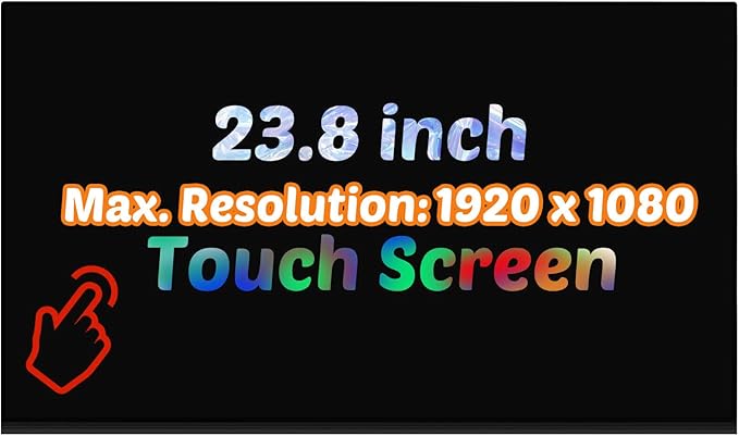 23.8 Screen Replacement for Dell 0W58X1 Touch Screen LCD Display FHD(1920x1080) (Only for Touch Version !!)