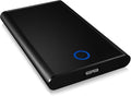 ICY BOX IB-273StU3 External Enclosure for 2.5 SATA HDD/SSD with USB 3.0 Port UASP SATA III (Black)