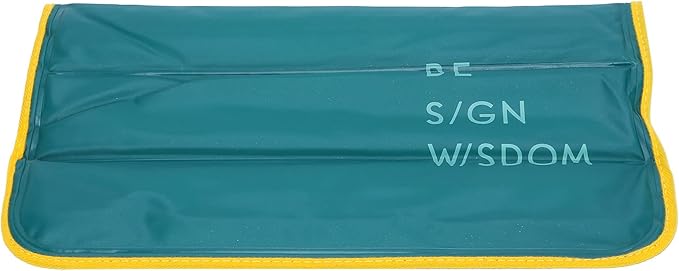 15.3 * 13in Ice Pad PVC Cool Car Liquid Cooling Pillow Ice Pillow Block Ice Pad for People in Hot Summer (7880 Dark Green Bottom)