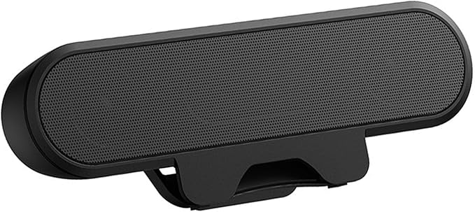 Computer Speaker Black 10W High Definition Stereo Loud Sound Volume Control USB Wired Display Desktop PC Speaker with Built in Spring Clamp for Computer Desktop PC