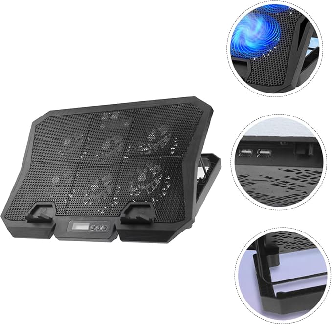 BESPORTBLE Laptop Cooling Pad with Adjustable Rotation Fan 15.6 Inch Quiet Cooling Stand for Laptops USB Powered for Gaming and Office Use