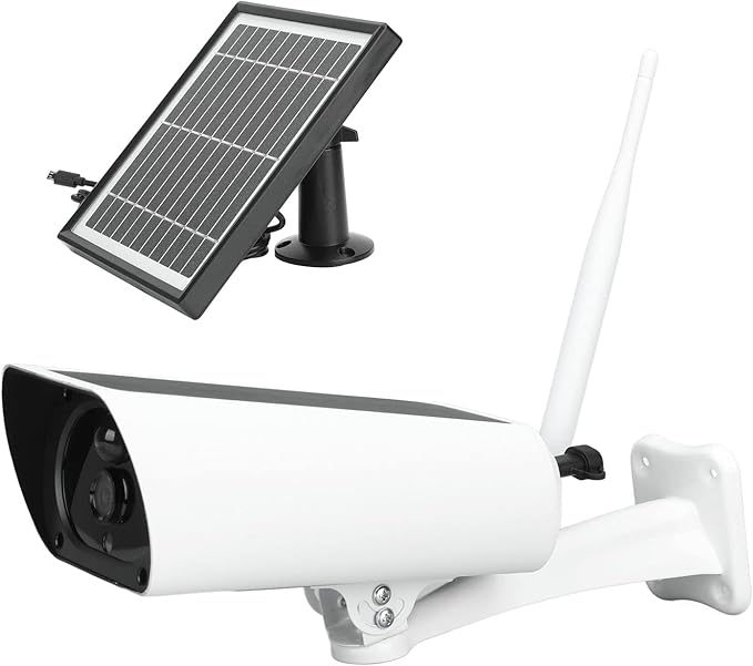 Solar Webcam 4G Outdoor Security Camera 1080P HD with Motion Detection Two - Way Voice Solar Panel Charging - Weatherproof Design Remote Monitoring Ideal for Home Security