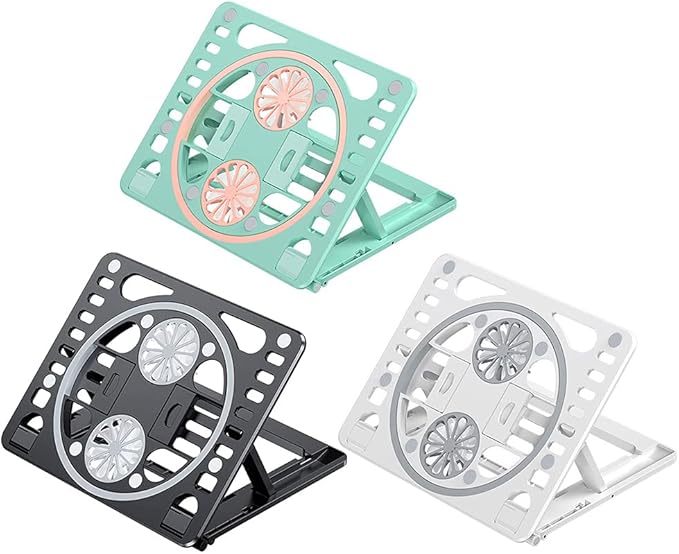 Laptop Cooling Fans Portable Stand Holder for Folding Heat Dissipation Holder Helper Cooler Cooling Pad Gaming Fan White Quiet