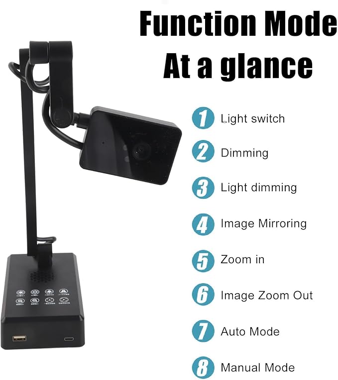 USB Document C 4K 16MP nition Document Webcam with Angle Portable Hing C for Live Streaming Web Confere Distance Learning