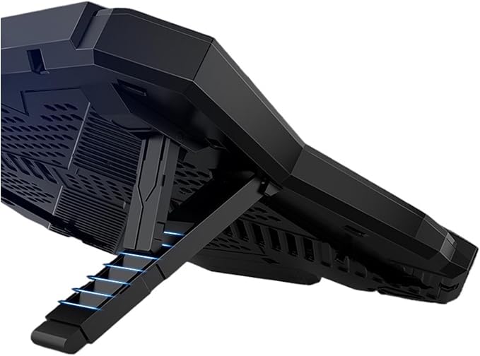 RGB Laptop Cooler 12-17 Inch LED Screen Laptop Cooling Pad Notebook Cooler Stand with Six Fans and 2 U Ports(RGB-Blue)