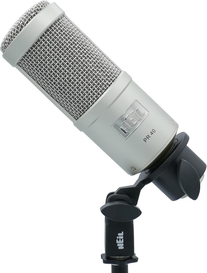 Heil PR 40 Dynamic Microphone for Streaming Podcast Recording and Broadcast XLR Microphone for Live Music Wide Frequency Response Smooth Sound Superior Rear Noise Rejection - Champagne