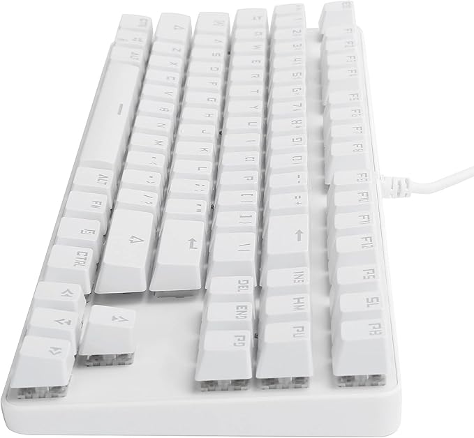 Mechanical Gaming Keyboard 87 Keys USB2.0 Wired Backlight Gaming Computer Keyboard Blue Switch Plug and Play Keyboard Office Supplies