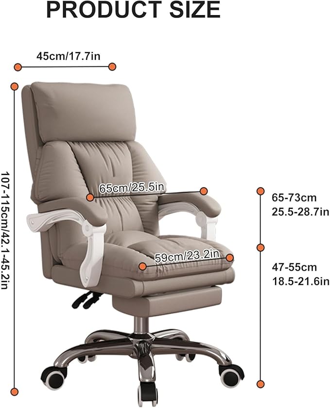 YCKEGEW Boss Chair Home Office Computer Chair Study Recliner ChairVideo Game Chair High Back Reclining Desk Chair with Wheels Executive Chair Hight Adjustable (Color : Black Size : Without)