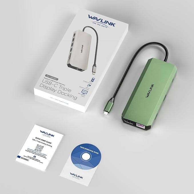 WAVLINK USB C Docking Station Green