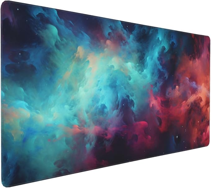 AQQA 3XL Huge Mouse Pads Oversized (48x24) - Extra Large Gaming XXXXL Mouse Pad for Full Desk - Mousepad with Stitched Edges Non-Slip Rubber BaseDesk Mat for LaptopComputer &amp PCStarry Space