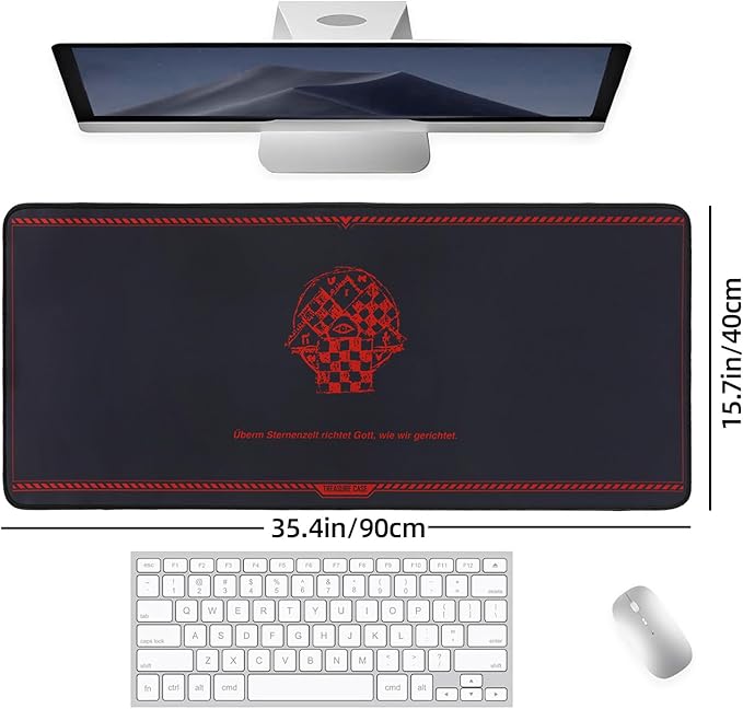 Mouse pad - Evangelion-Inspired Mystic Symbol Design Large 35.4x15.7 Stitched Edges Non-Slip Waterproof Anime Philosophy Desk Mat