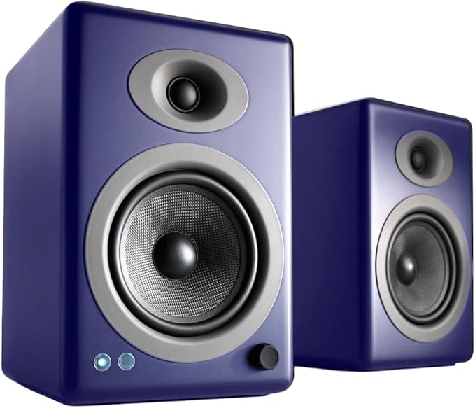 Audioengine A5+ Wireless Bluetooth Bookshelf Speakers - Premium 150W Stereo Speakers for Music Gaming Turntables Home Theater Systems - Powerful Studio Monitors