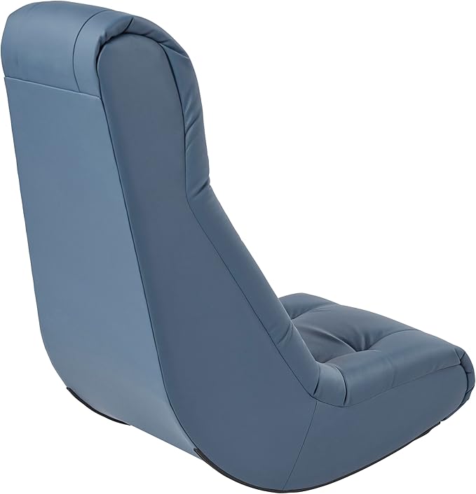 FDP Tufted Floor Rocker for Kids Teens and Adults Comfortable Ergonomic Chair for Reading Playing Video Games or Watching TV - Powder Blue 10488-PB