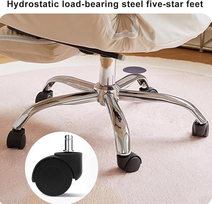 YCKEGEW Lazy Sofa Gaming Chair Office Chairs Recliner Chair for BedroomStudy Chair Ergonomic Lift Chair Backrest Reclinable Home Office Desk Chairs Computer Chair(Light GreyWithout)