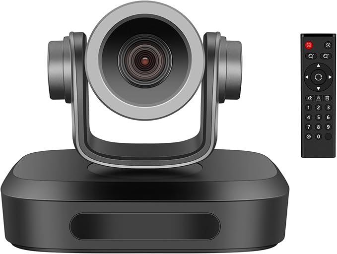 AI Tracking Powered 4K UHD 10X Optical Zoom PTZ Camera Webcam for Live Streaming and Professional Meeting System Zoom Meeting Skype OBS Streaming Webcam with Built-in Mic for PC/Mac/Laptop