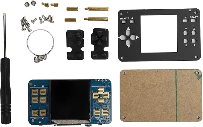 Estink Gamepi 1.54In DIY Assembly LCD Monitor with Speaker Kit Use Anytime Anywhere Compatible with for Rasberry Pi Zero/Zero W/Zero WH