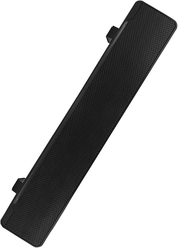 USB Powered Computer Speakers Wired 2.0 Sound Track PC Sound Bar 3W Bass Stereo Surround Mini Soundbar WBreathing Light for Tablets Desktop Laptop (Black)