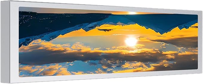 9.2 inch PC Case Side Screen Customizable Monitor Display for System Stats and Animated Themes USB Powered Supports Wallpaper GIF and Hardware Monitoring (White)
