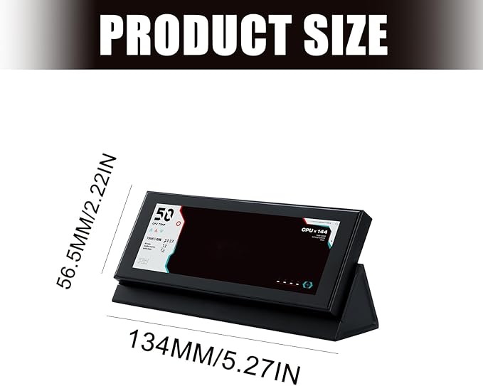 Lightweight 4.6inch Display for PC Desktop Computer Secondary Screen CPU GPU Monitor Accessories Multimedia