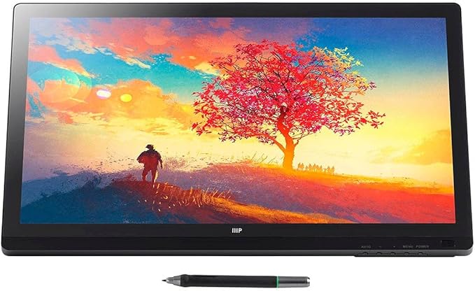 Monoprice Creator 22 Graphic Pen Display - 21.5in USB‑C FHD IPS 8192 Pressure Levels 5080 LPI 266 RPS Battery‑Free Wireless Pen Support Mac OS X/Windows Black