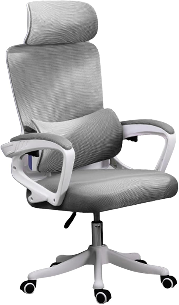 Ergonomic Lumbar Support Office Computer Game Chair Multifunctional Lifting Chair for Home Learning (Grey)