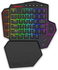 Redragon K585 HE Rapid Trigger Gaming Keyboard 8K Wired One-Handed Mechanical Keyboard w/Next-Gen UltraMag 100% POM Silky Magnetic Switch Dual-Module Floating Structure Design Detachable Wrist Rest