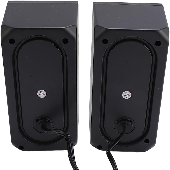 ASHATA 1 Pair Speaker for Laptop 3W Computer Speakers for Laptop PC RGB Lighting USB 3.5mm Interface 160Hz to 20KHz Frequency Response Plug and Play