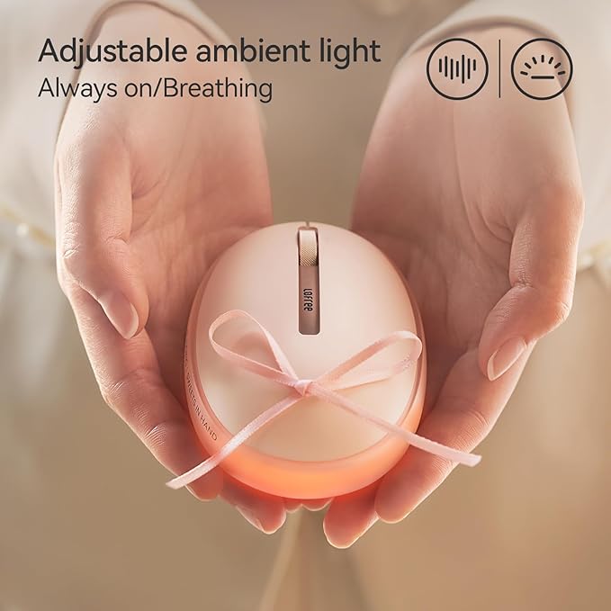 LOFREE Pudding Dual Mode Wireless Mouse with 5 Adjustable DPI Levels Rechargeable Office for Windows MacOS iOS Android Compatible with PC Mac Laptop（Foundation）