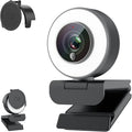 Angetube 1080P Streaming Webcam Kits 967 HD Web Camera with Microphone and Light Software Control Webcam Cover - Web Cam Privacy Shutter to Protect Lens and Security