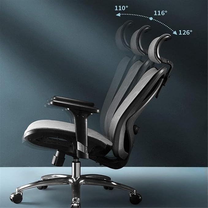 Gaming Chair Office Chairs E-Sports Chair Comter Chair Ergonomic Game Seat Work Swivel Chair Backrest Lift Chair (Size:One SizeColor:Gray) Grey
