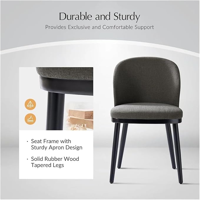 Adjustable Office Computer Chair with Armrest 1pcs Modern Style Comfortable Upholstered Decoration Dining Chairs Solid Wood Legs