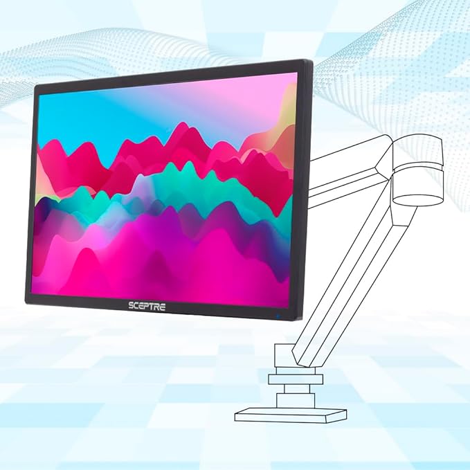 Sceptre 22-Inch 75Hz 1080p LED Monitor HDMI VGA Build-in Speakers Brushed Black 2019 (E225W-19203S)Metal Black