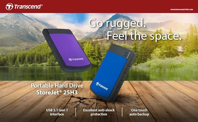 4TB Transcend StoreJet 25H3 2.5-inch USB3.0 Portable Hard Drive