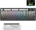 ATTACK SHARK X98PRO Wireless Mechanical KeyboardMulti-Function Knob&ampTFT ScreenTri-Mode BT/2.4G Hz/USB-C Wired KeyboardHot-Swappable RGB Backlit4000mAh Cloud Drivefor Win/Mac/Linux-Moonlit Nig