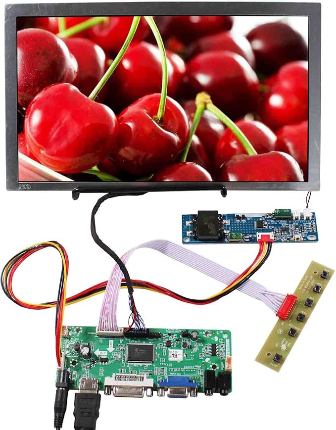 VSDISPLAY 11.6 Inch 1366x768 LCD Screen 1000 Nit High Brightness A116XW02-1000 Display Screen with DVI VGA Audio Driver Board 68676