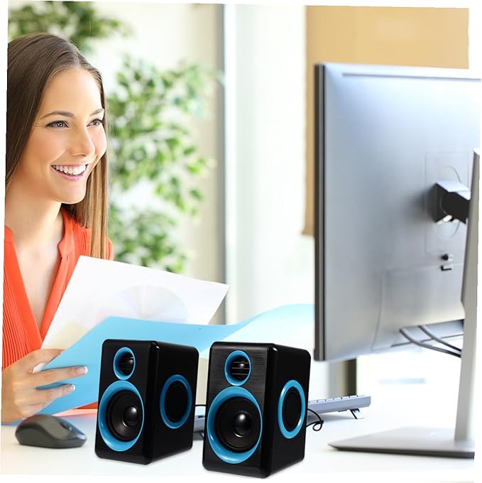 Mini USB 2.0 Desktop Computer Speaker Portable Loudspeaker for Laptop and PC with Dc5v Power Surround Sound Box for Home Office Use