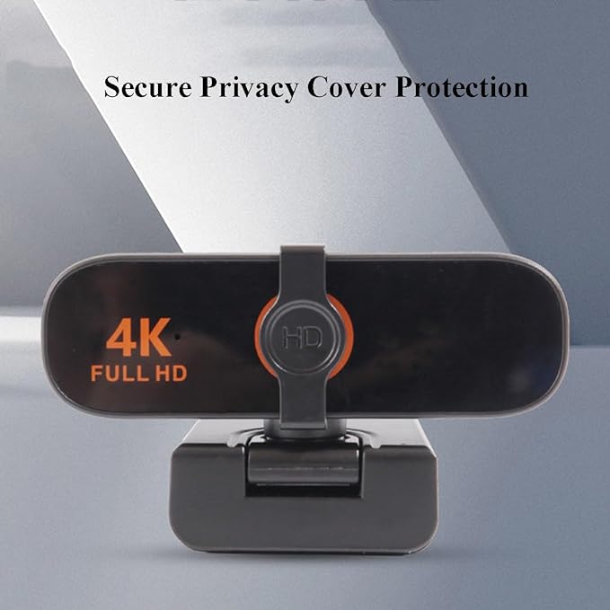 GIZNXBA 4K Webcam for Streaming High-Precision Autofocus Noise-Cancelling Mics USB Webcam with Built-in Privacy Cover Streaming Camera for Live Commerce/Gaming/Beauty