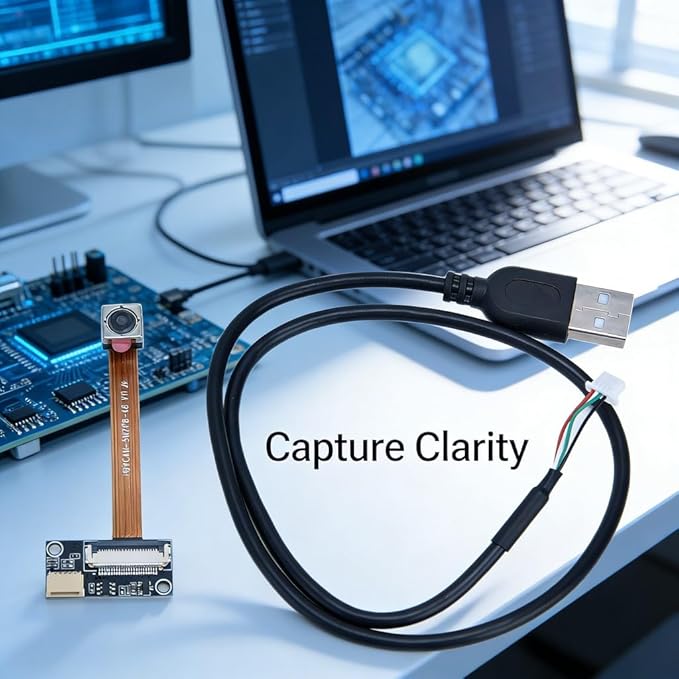 USB Camera Module 5MP Auto Focus 76° Wide Angle USB 2.0 Interface Compatible with Multiple Systems - High Definition OV5693 Sensor Plug and Play Security Monitoring