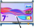 7inch Resistive Touch Screen LCD for Raspberry Pi 4B/3B+/3A+/Zero/Zero W/WH/Zero 2W CM3+/4 1024×600 Resolution HDMI IPS for Windows 11/10 / 8.1/8 / 7 (7inch HDMI LCD)