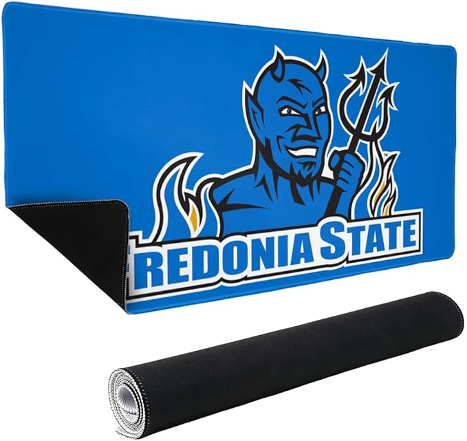 Fredonia State University Primary Logo Large Gaming Mouse Pad Desk Mat with Stitched Edges Non-Slip Base for Gamer Home and Office 31.5 x 15.7