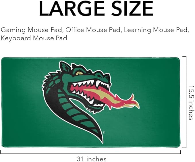Alabama at Birmingham Primary Logo Large Gaming Mouse Pad Desk Mat with Stitched Edges Non-Slip Base for Gamer Home and Office 31.5 x 15.7