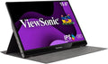 ViewSonic VG1655 15.6 1080p Portable Monitor w/ 2 Way Powered 60W USB C IPS Eye Care Dual Speakers Built in Stand w/Cover (Renewed)