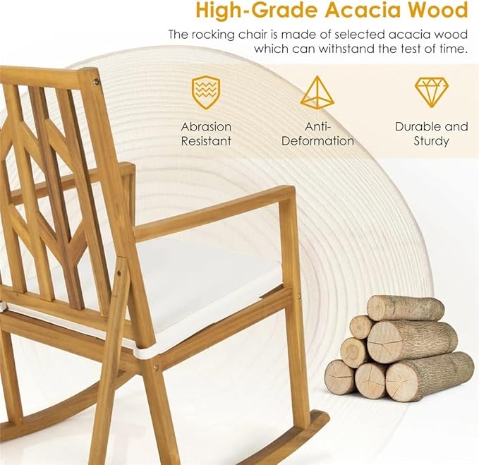 Office Chair Gaming Chair Computer Chair Rocking Chair Acacia Arm Cushion Sofa Garden