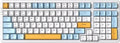 Wireless Mechanical Keyboard Triple Mode 2.4G/USB-C/BT Gaming Keyboards 100 Keys Ice-Blue Backlit Brown Switch Keyboard | Rechargeable Mechanical Gaming Keyboards | Ice Blue/W/Y